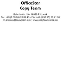 Copy Team M. Albinius + P. Moderecker OHG